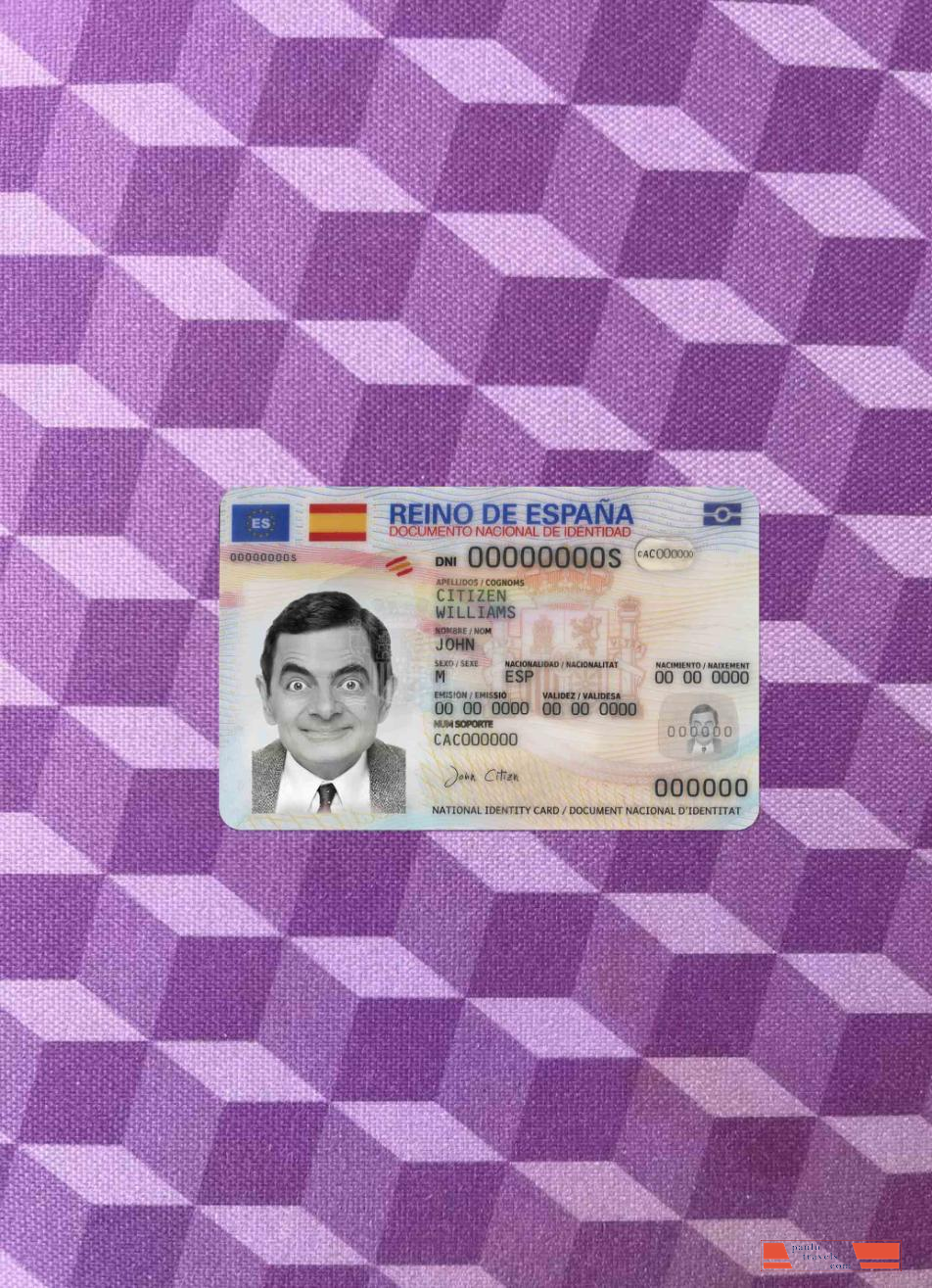 Spain ID (2021 present) photolook FRONT PSD template